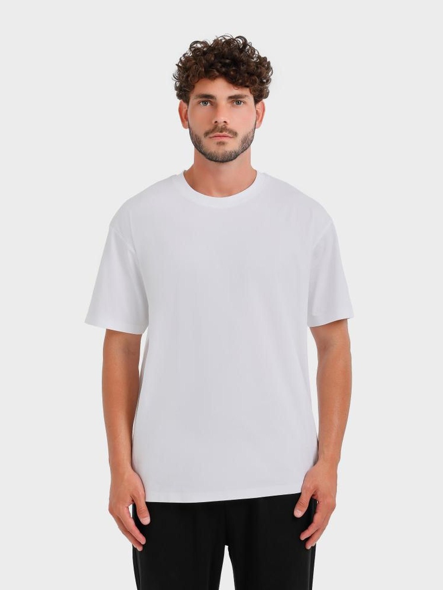 White Oversized Crew Neck T-Shirt-Unisex