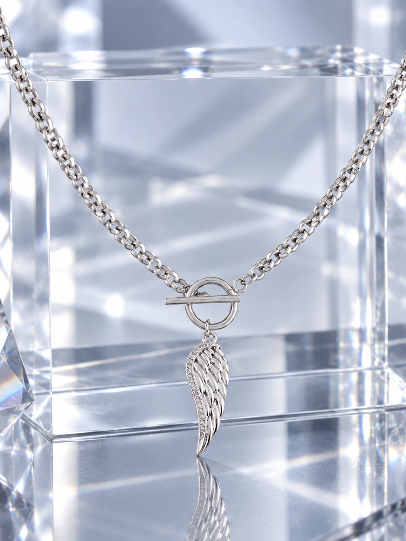 Silver Solid Pendant Necklace