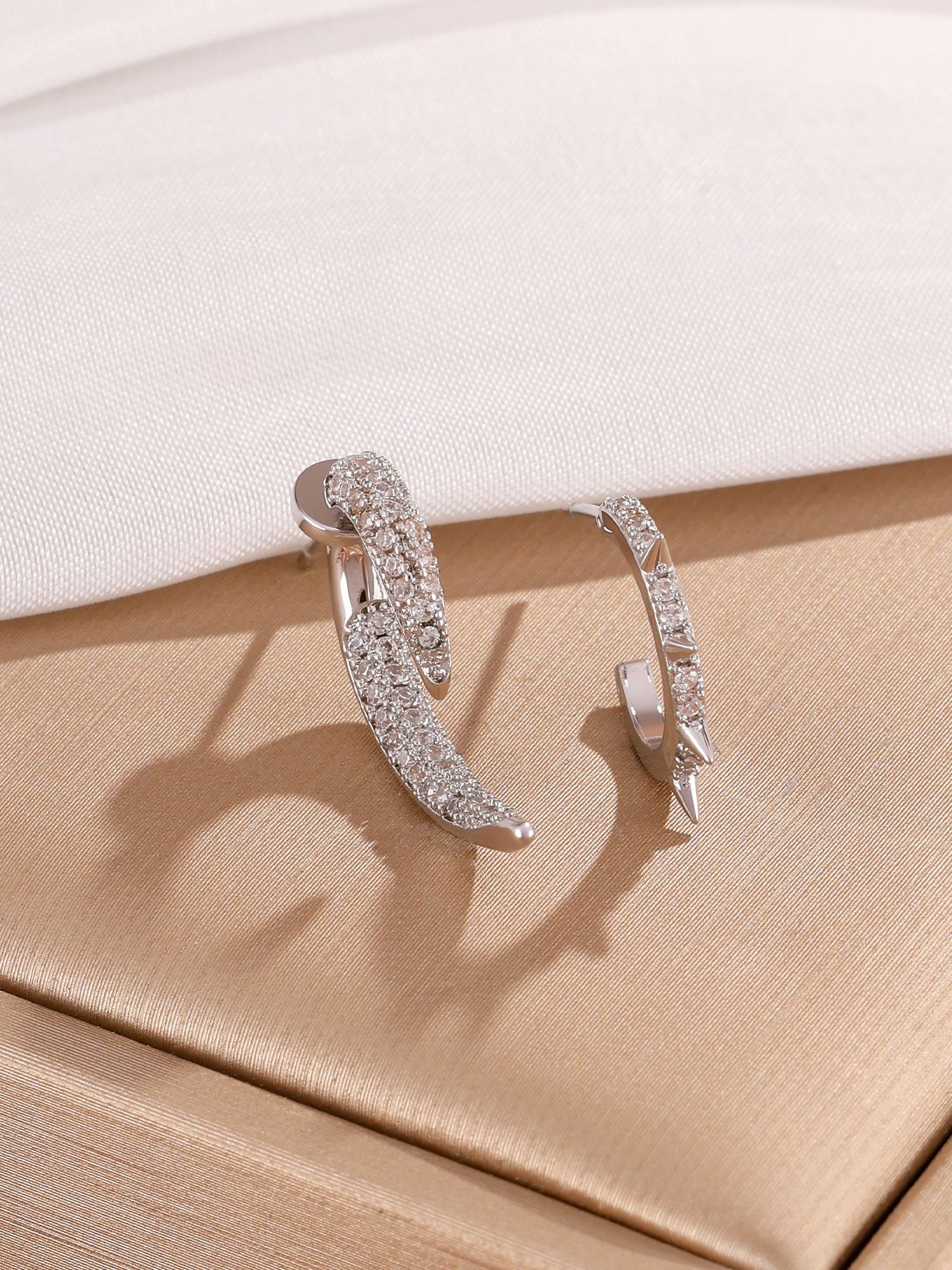 Asymmetrical Crescent Earrings