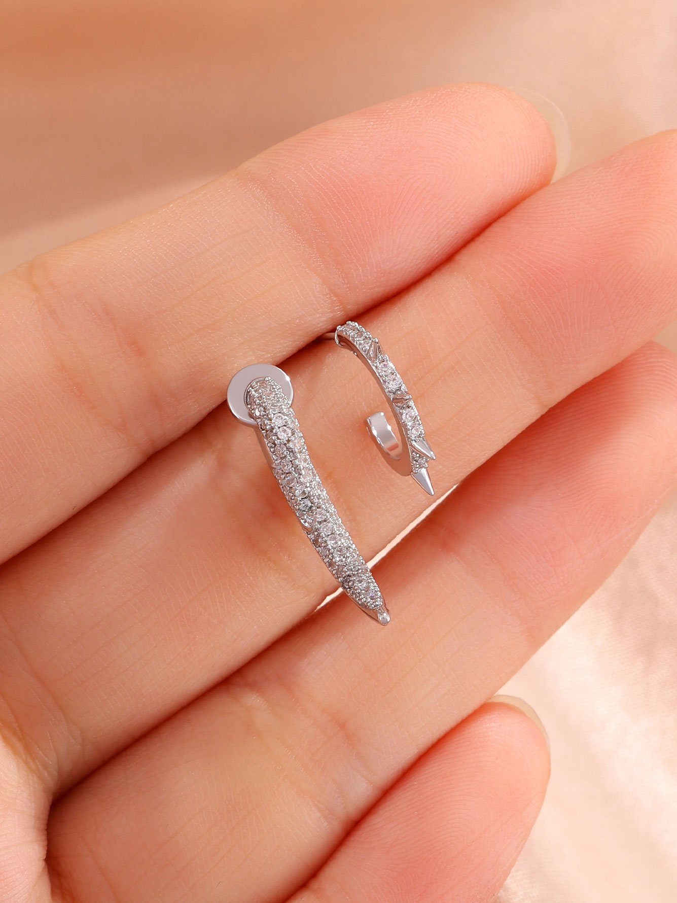 Asymmetrical Crescent Earrings