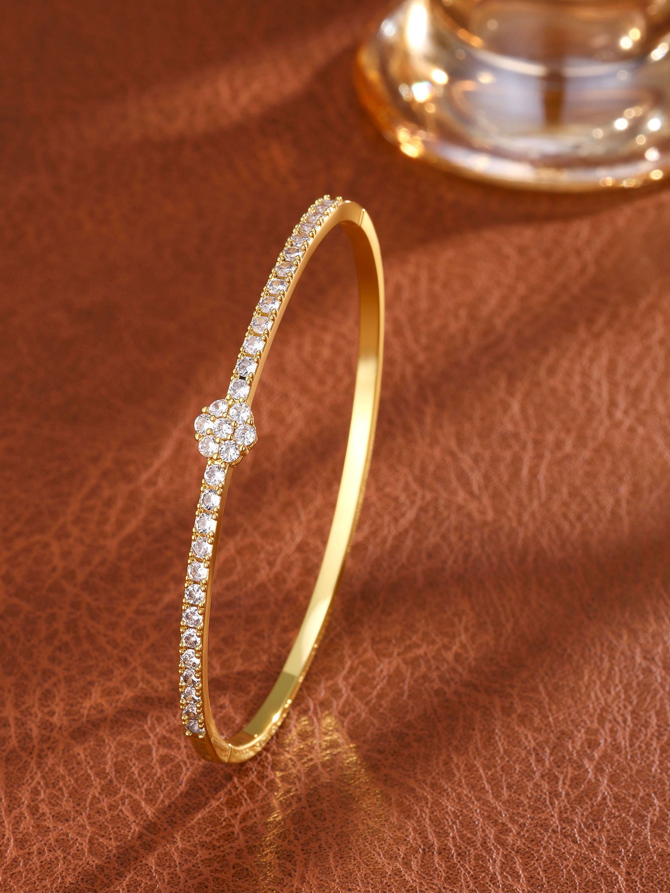 Set of 2 - Embellished Ring and Cuff Bracelet Jewelry Set