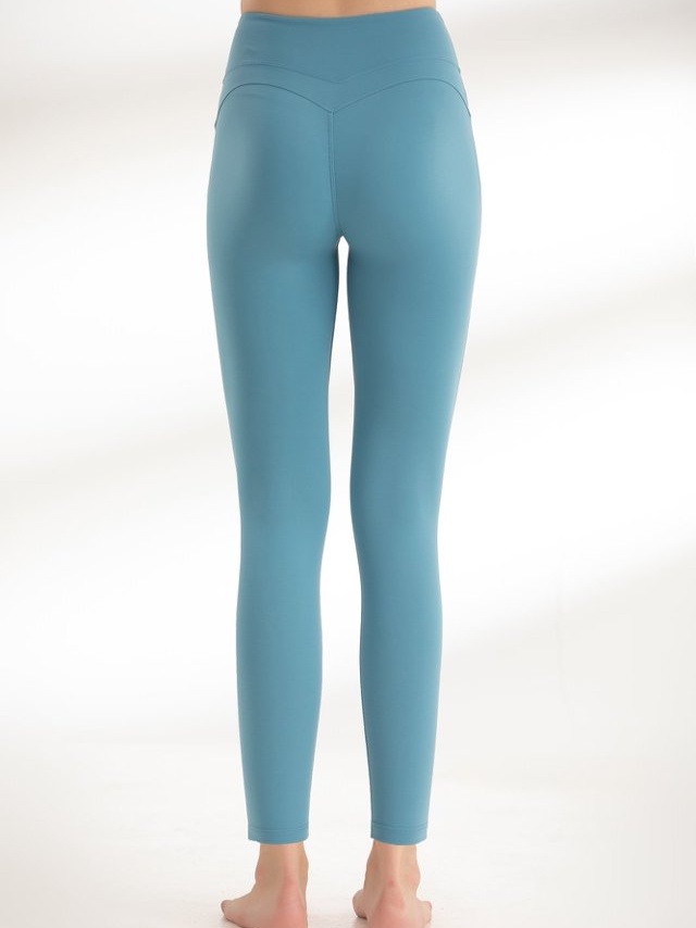Blue Solid Activewear Leggings