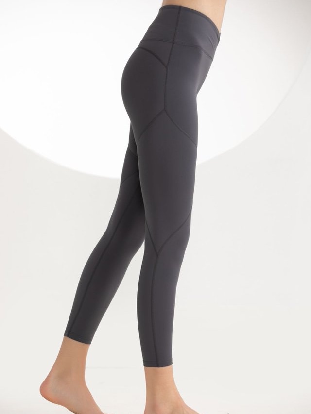 Grey Crossover Waist Active Crop Leggings