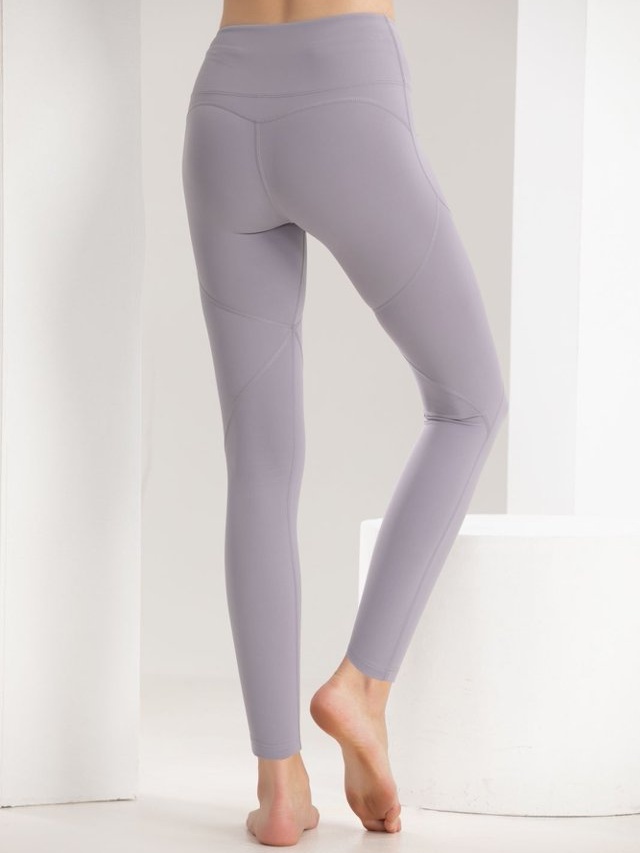 Purple Crossover Waist Activewear Leggings