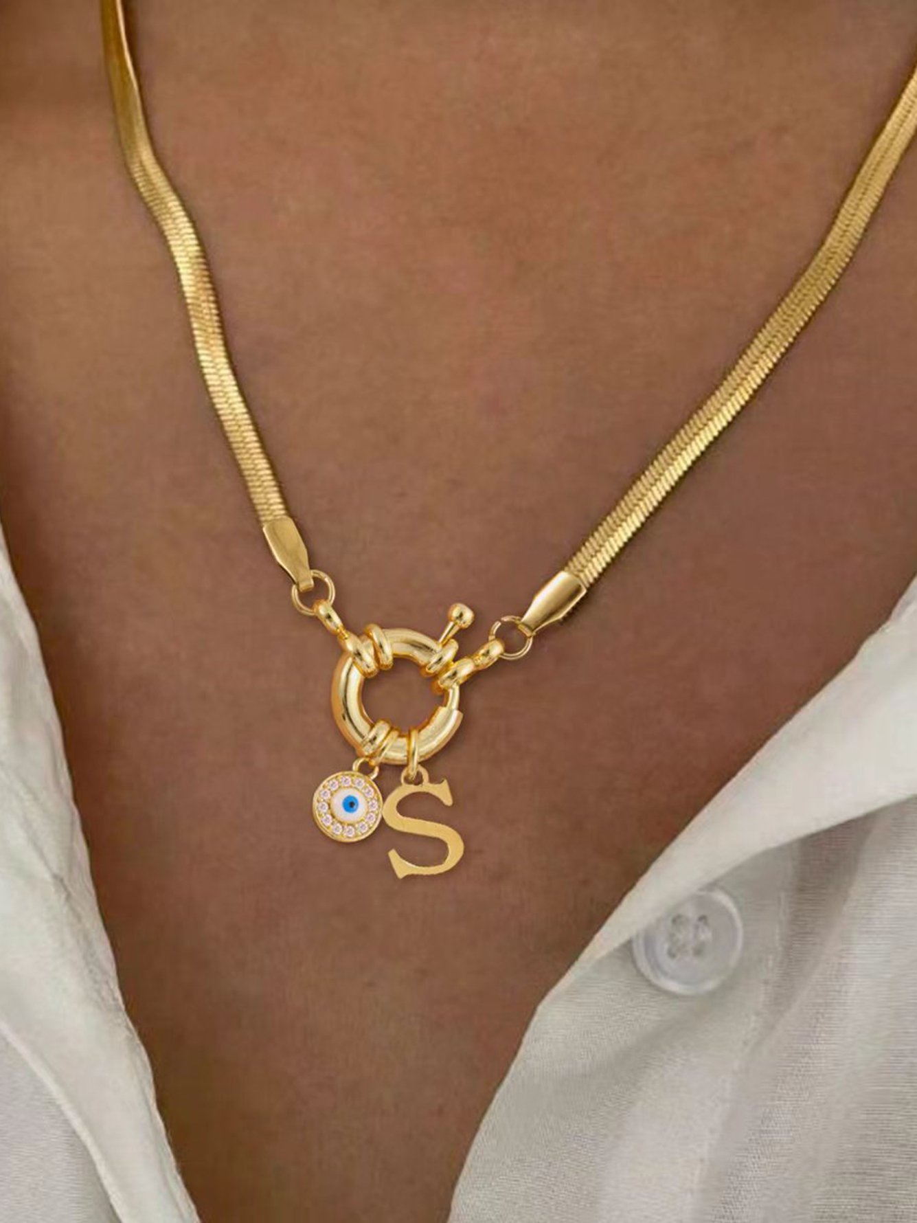 Gold Solid Pendant Necklaces