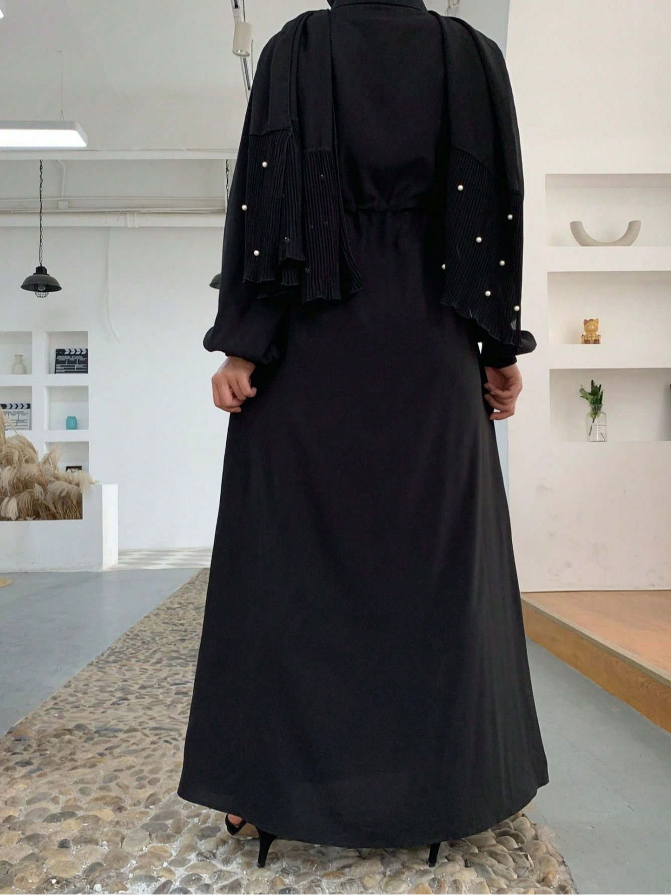 Black Solid Abaya
