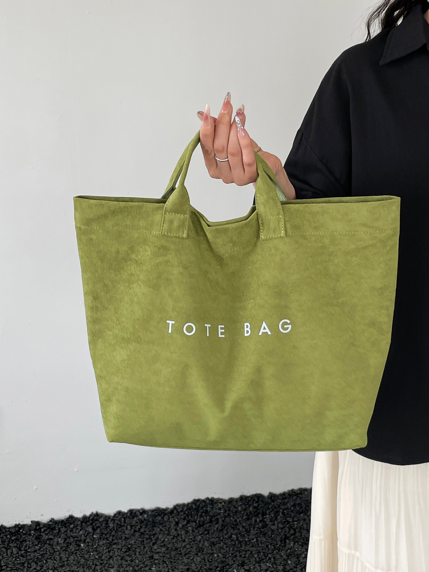 Green Solid Tote