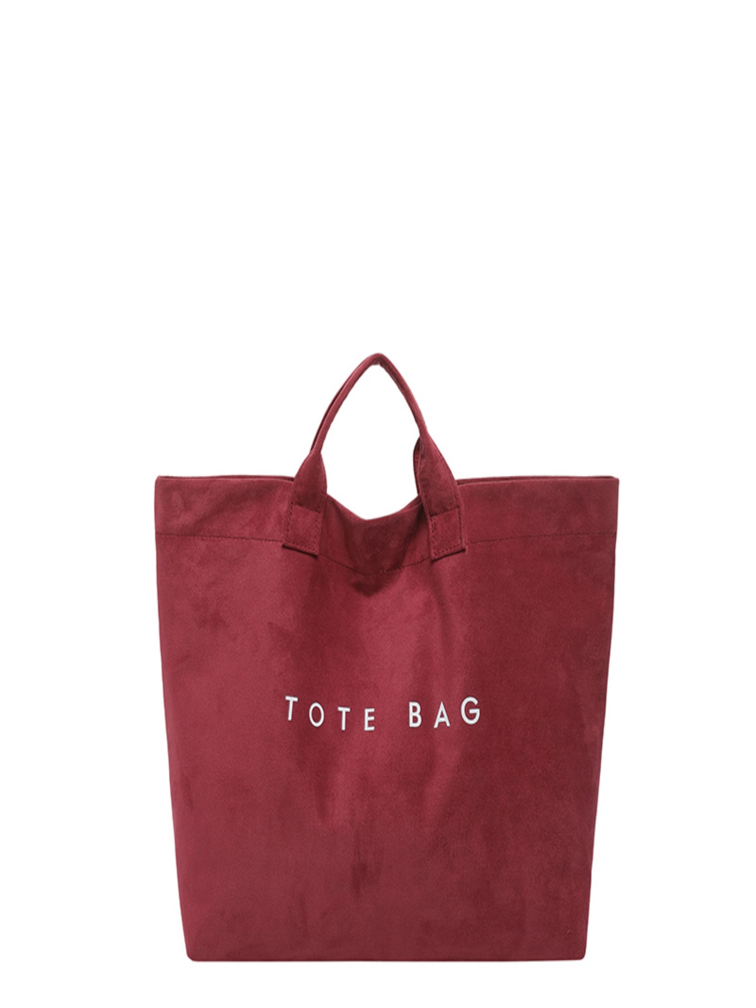 Burgundy Solid Tote with Open