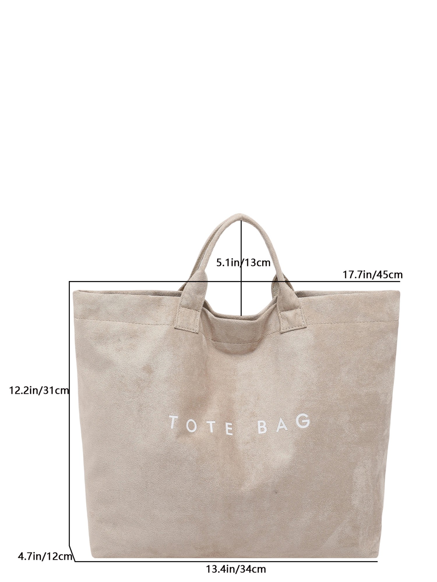 Khaki Slogan Tote