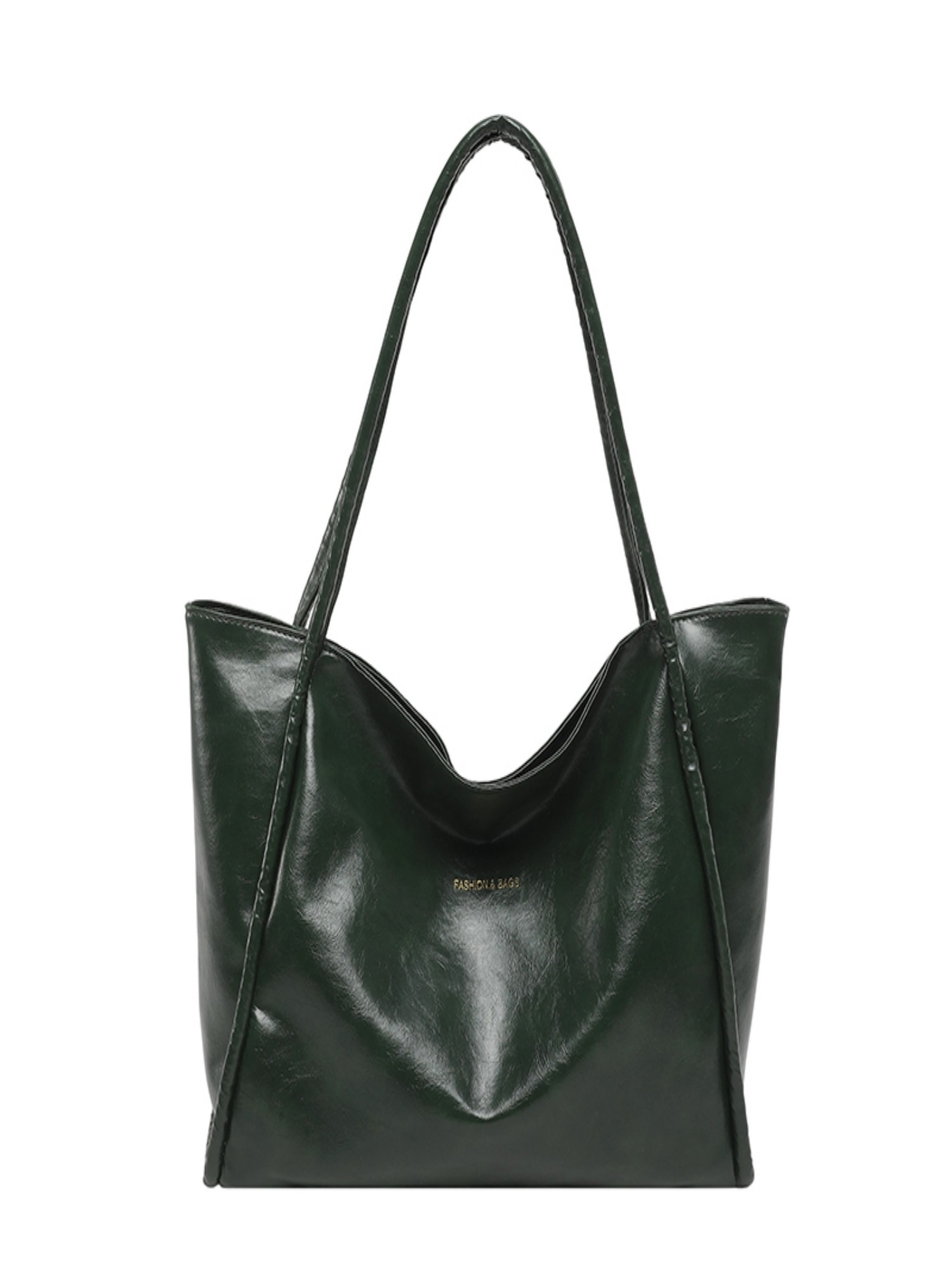 Green Solid Shoulder Bag with Zip