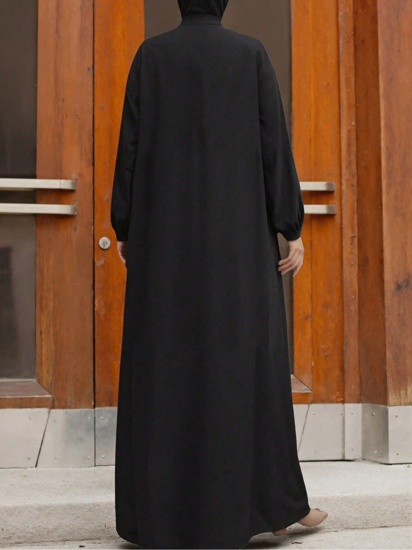 Black Solid Abaya