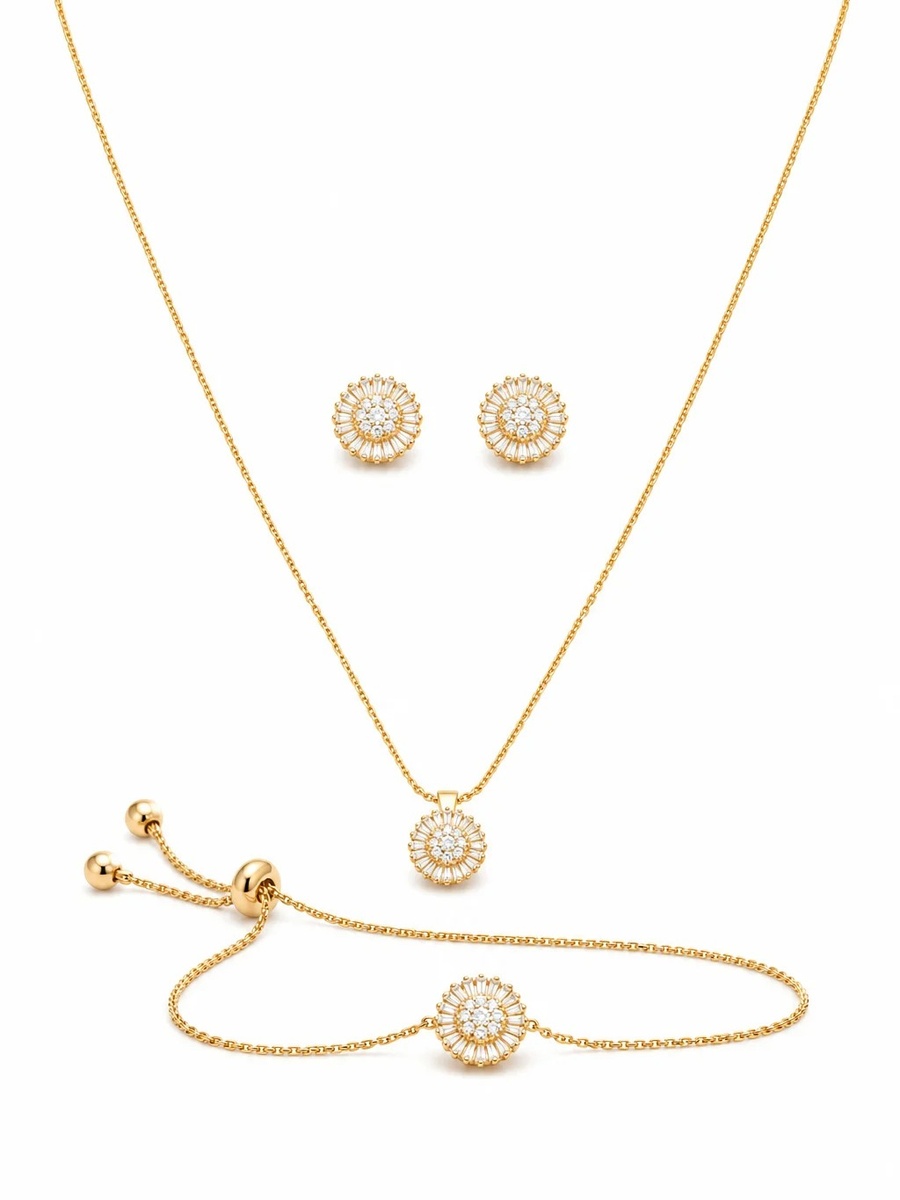 Women 3-Piece Jewelry Set WY1-64 - Gold