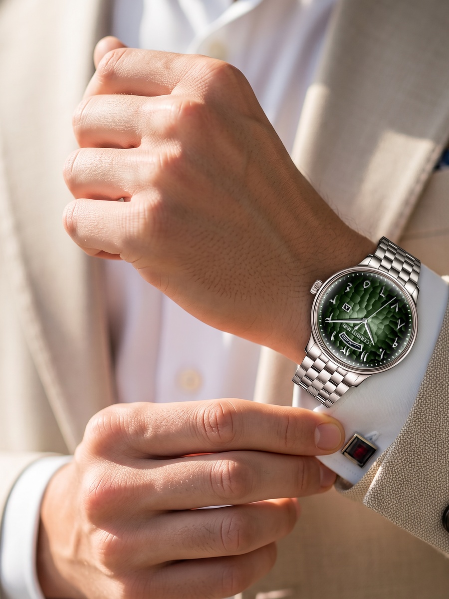 Dervio Dark Green Dial, Stainless Steel Bracelet, Analog Watch for Men, 42mm