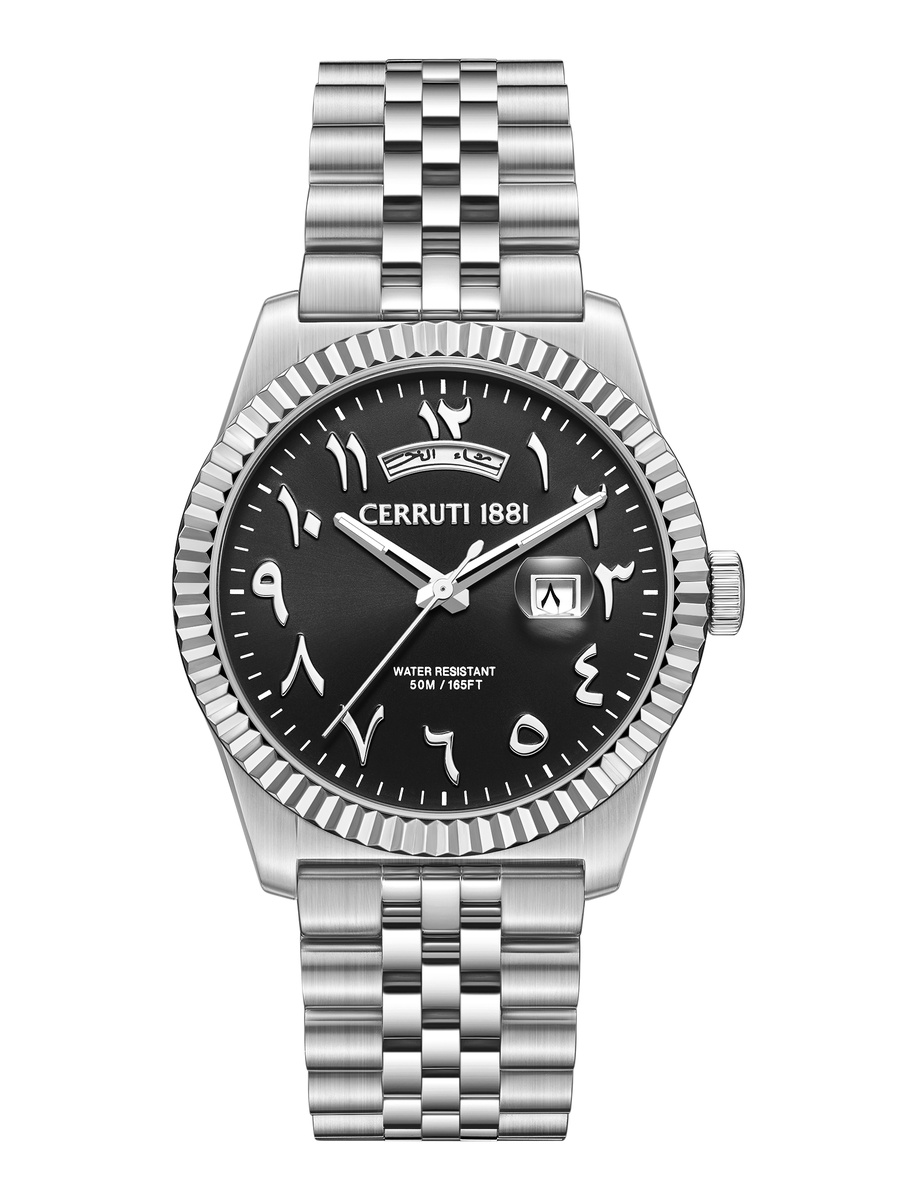 Chienti Black Dial, Stainless Steel Bracelet, Analog Watch for Men, 41mm