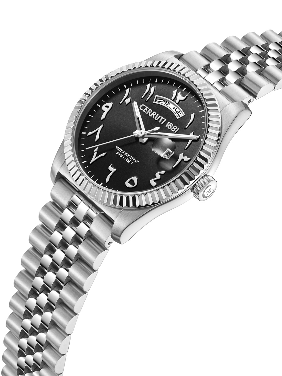 Chienti Black Dial, Stainless Steel Bracelet, Analog Watch for Men, 41mm