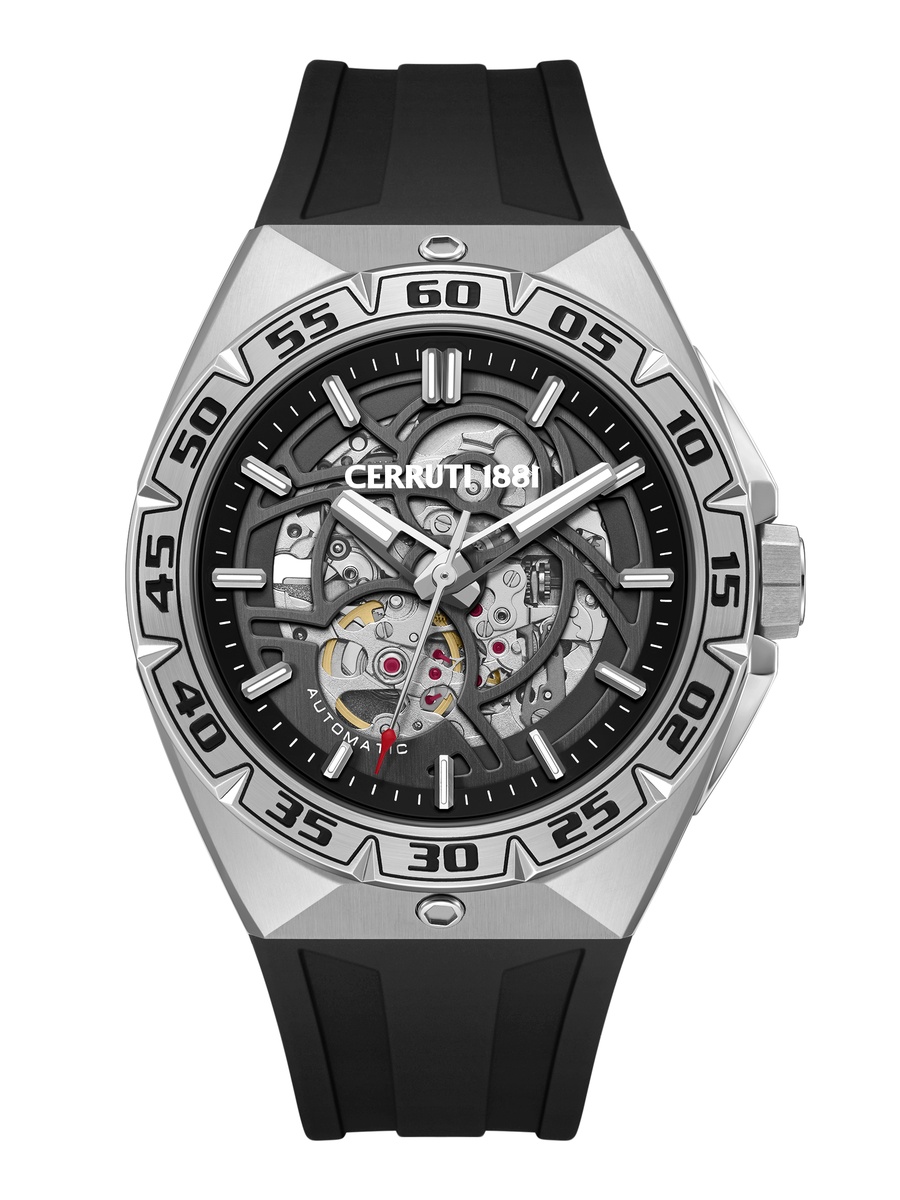 Arrezo Black-Gunmetal Dial, Silicone Strap, Automatic Watch for Men, 42mm