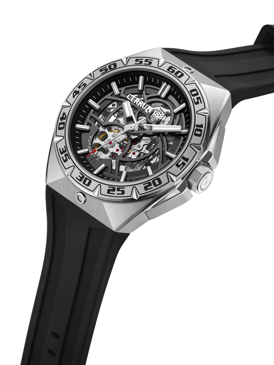 Arrezo Black-Gunmetal Dial, Silicone Strap, Automatic Watch for Men, 42mm