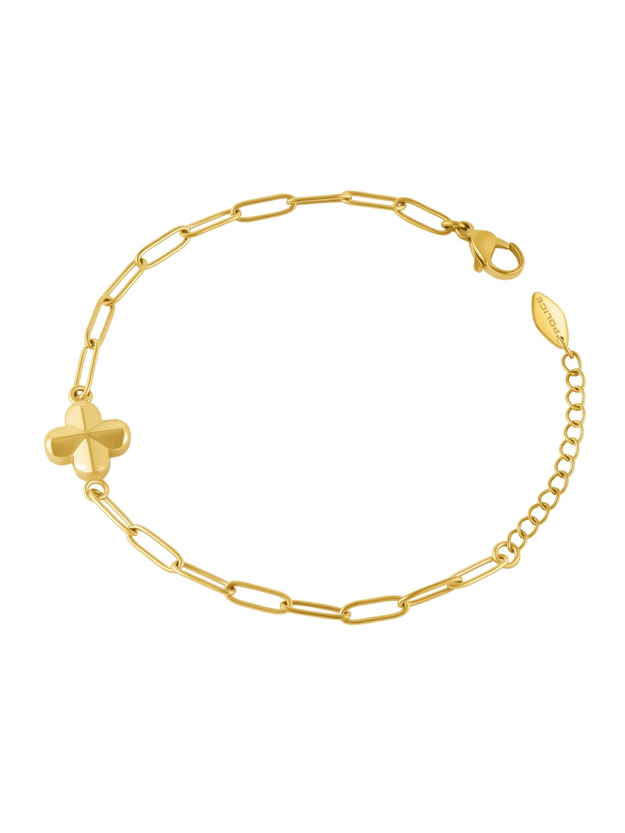 Graceleaf Gold Plated Stainless Steel Paperclip Chain Bracelet for Women