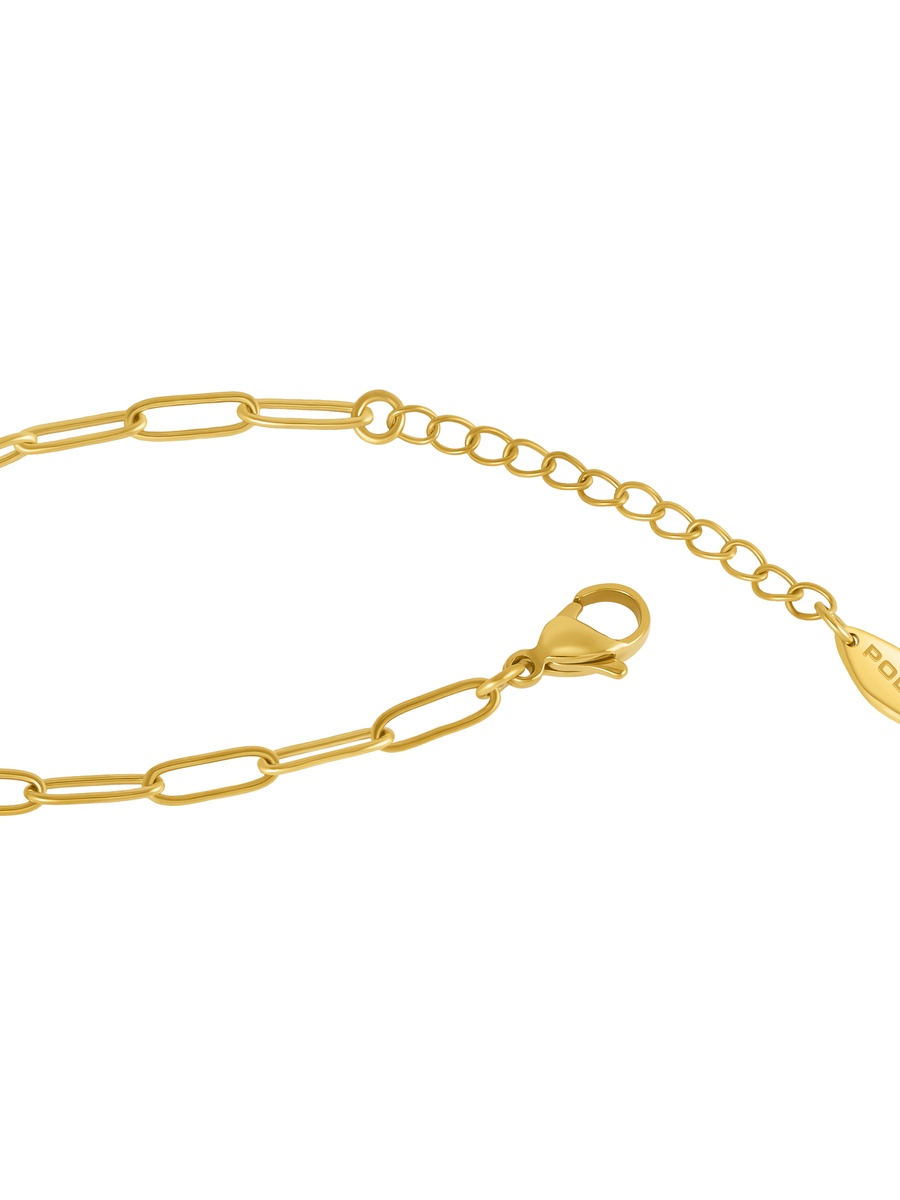 Graceleaf Gold Plated Stainless Steel Paperclip Chain Bracelet for Women