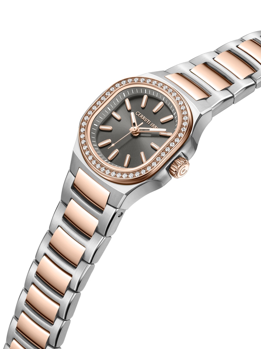 Trento Lady Dark Grey Dial, Stainless Steel Bracelet, Analog Watch for Women, 26mm