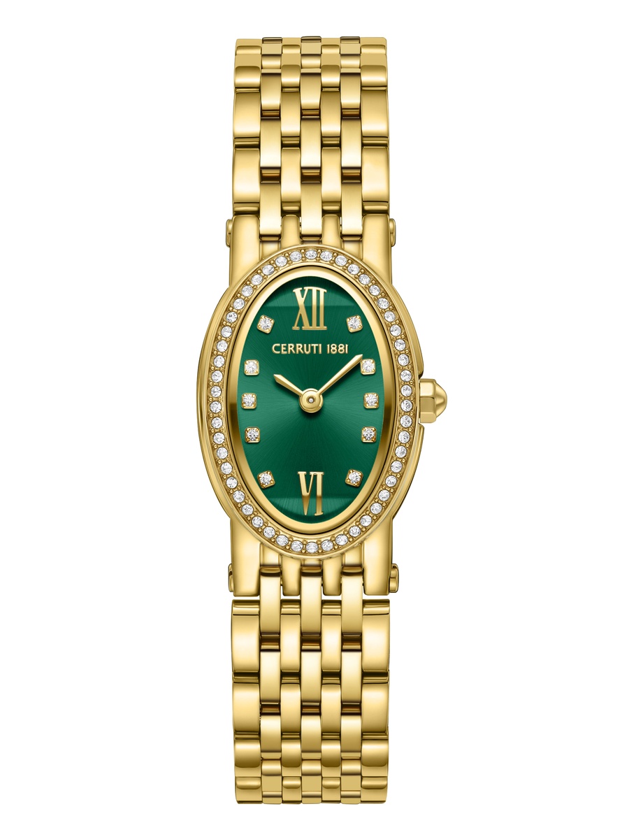 Norcia Mini Dark Green Dial, Stainless Steel Bracelet, Analog Watch for Women, 20mm