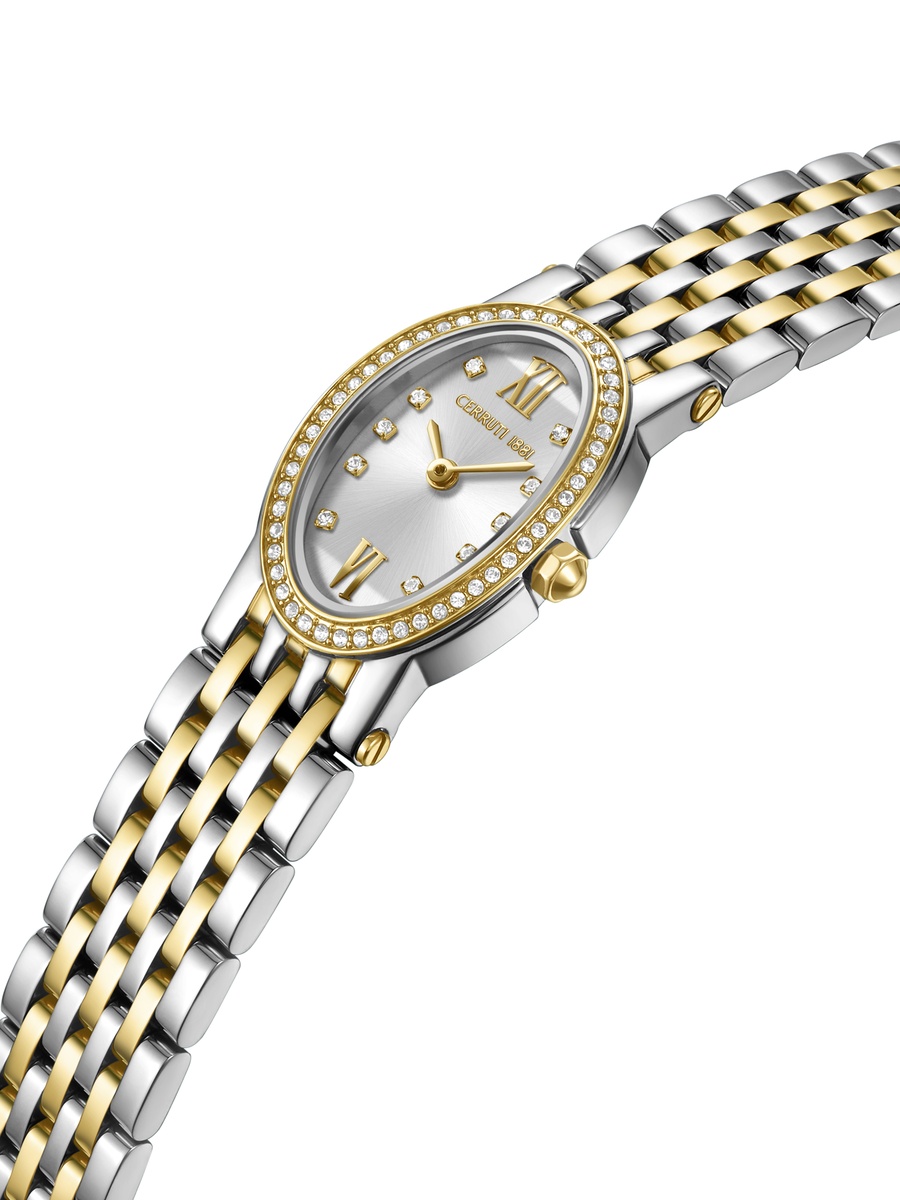 Norcia Mini Silver Dial, Stainless Steel Bracelet, Analog Watch for Women, 20mm