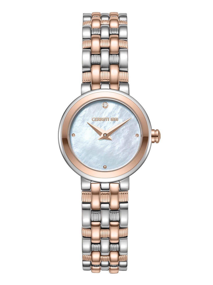 Lusia White Mother-of-pearl Dial, Stainless Steel Bracelet, Analog Watch for Women, 24mm