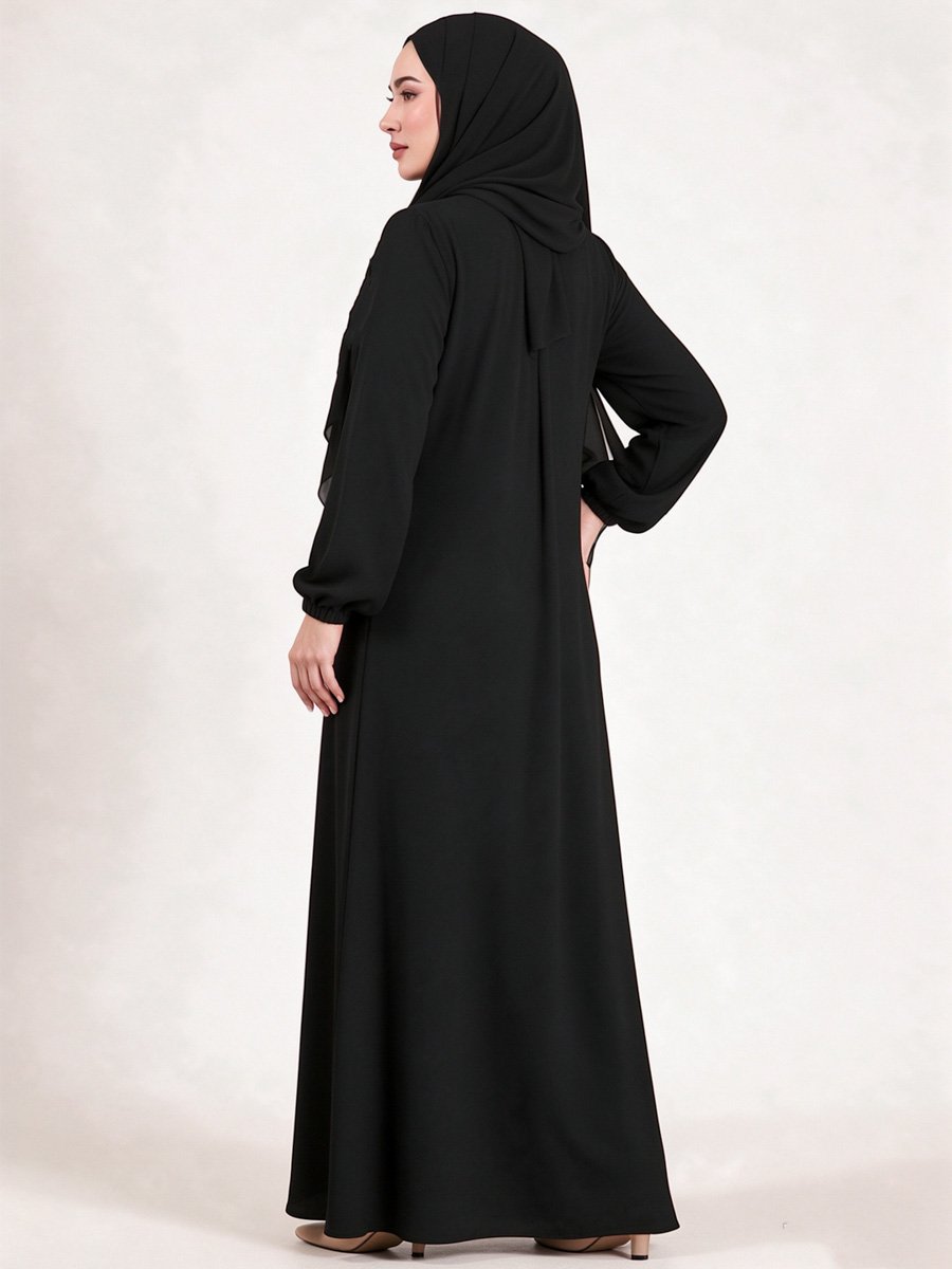 Black Long Sleeve Abaya