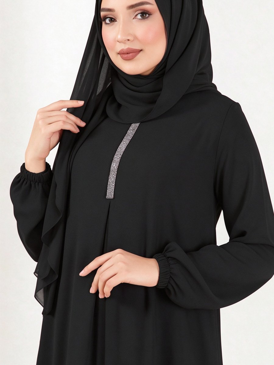 Black Long Sleeve Abaya