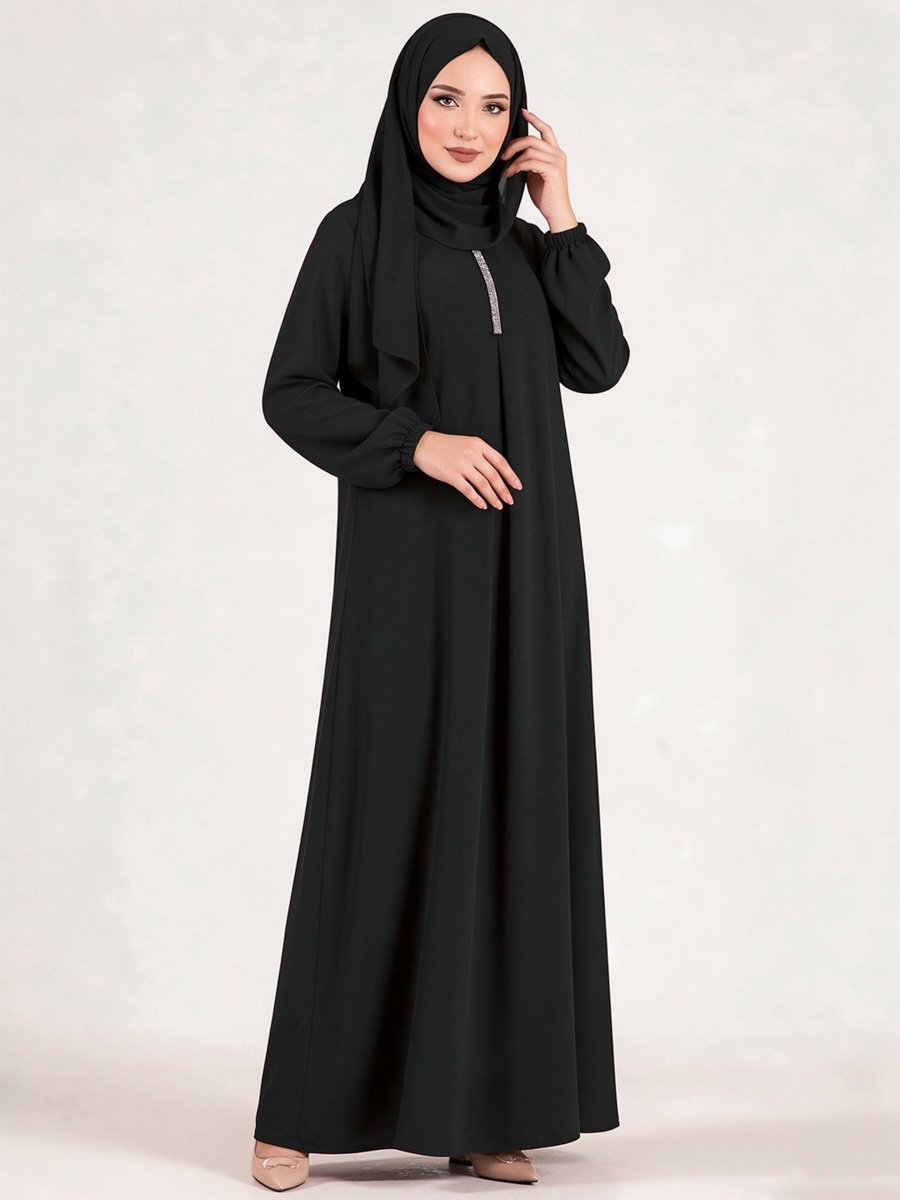 Black Long Sleeve Abaya