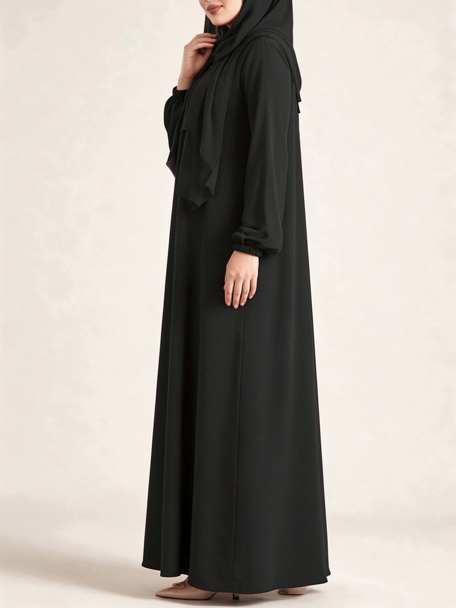 Black Long Sleeve Abaya