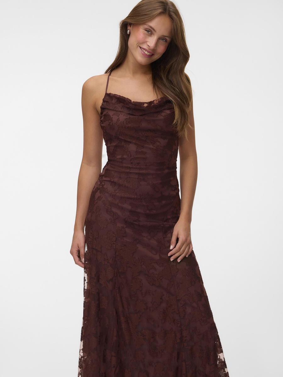 Jacquard Strappy Maxi Dress