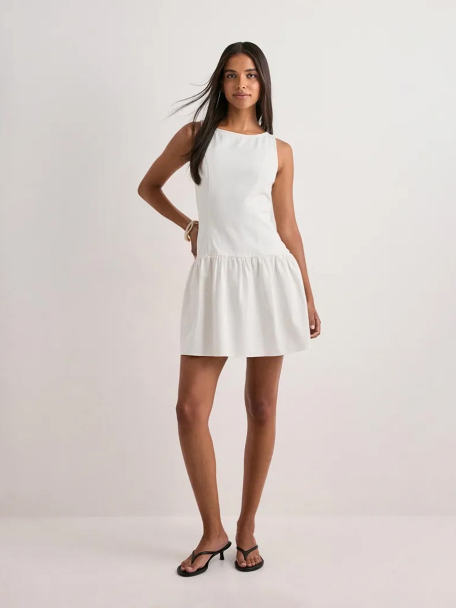 Twill Sleeveless Woven Mini Dress