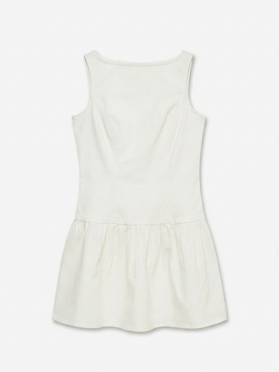 Twill Sleeveless Woven Mini Dress