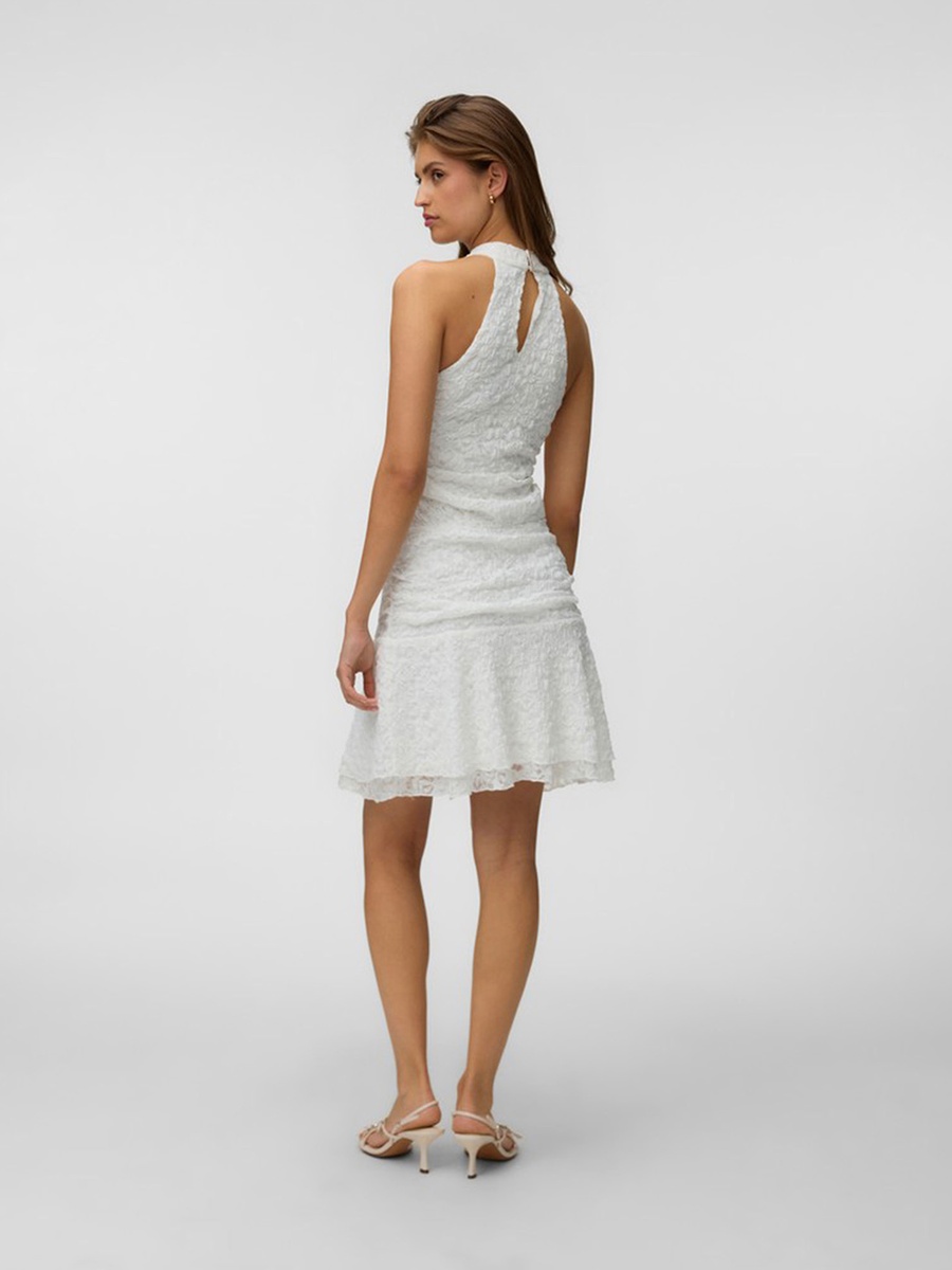 Sleeveless Halter Mini Dress