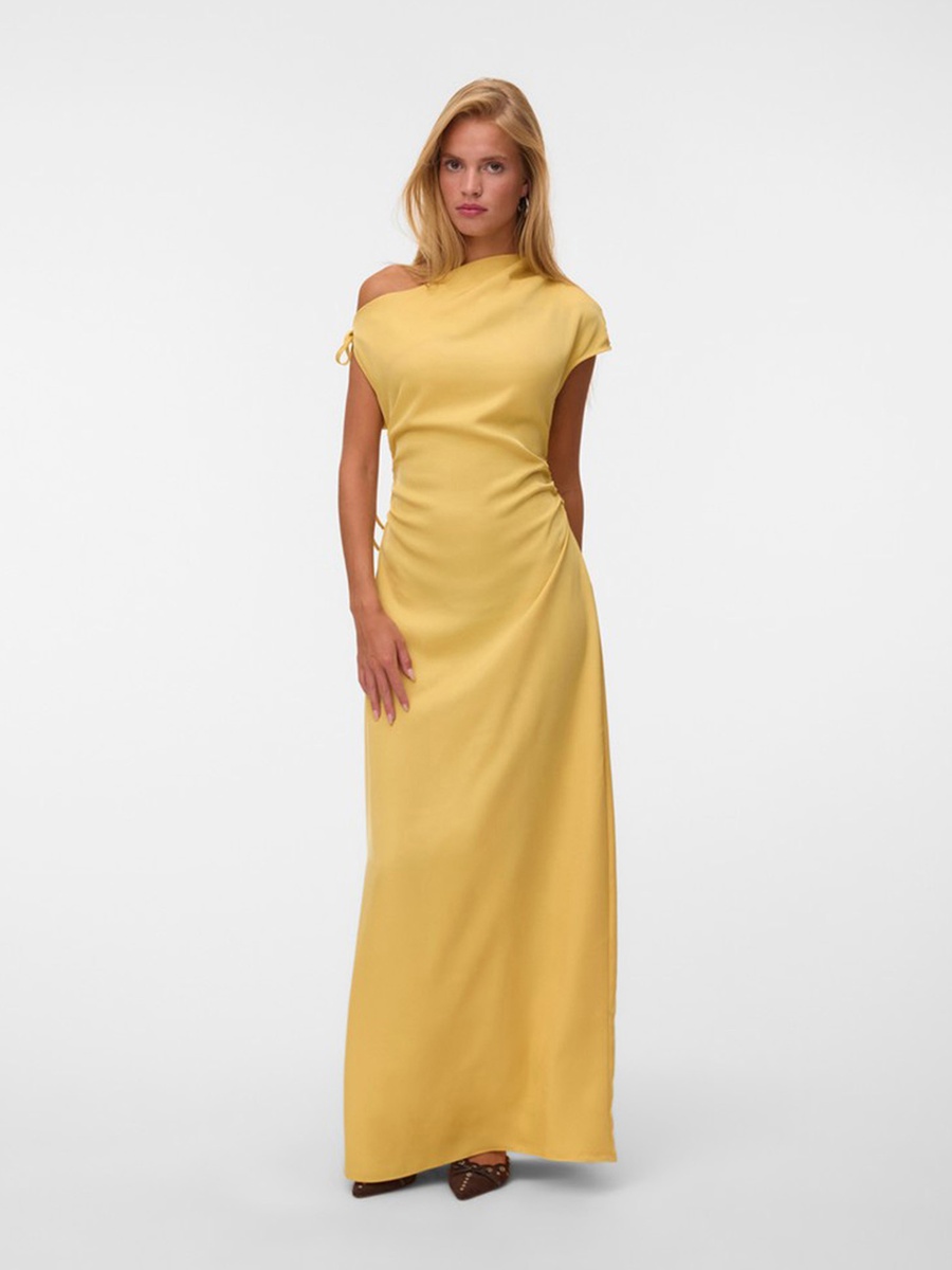 Sleeveless Detail Maxi Woven Dress
