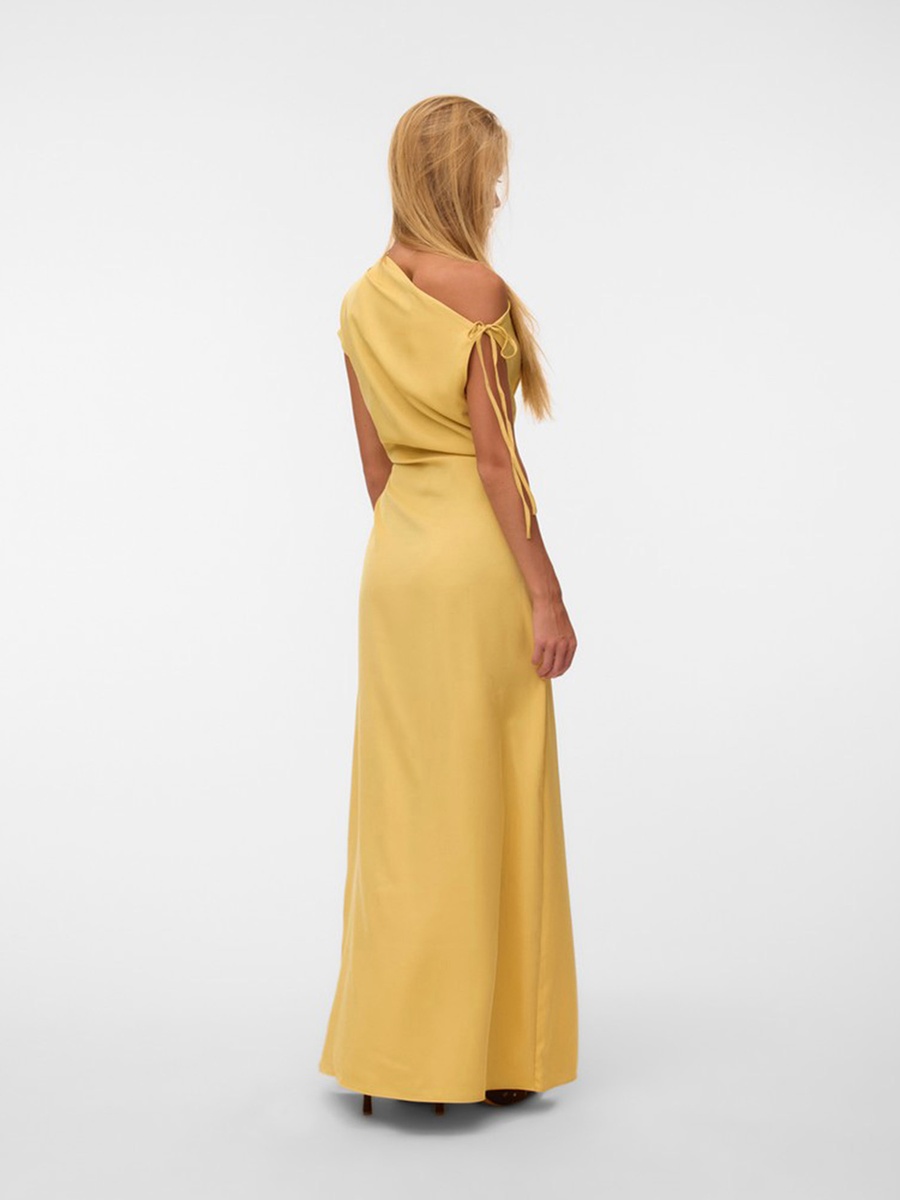 Sleeveless Detail Maxi Woven Dress