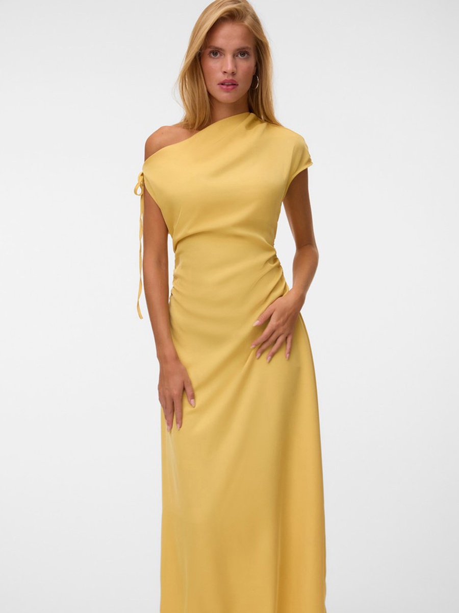Sleeveless Detail Maxi Woven Dress