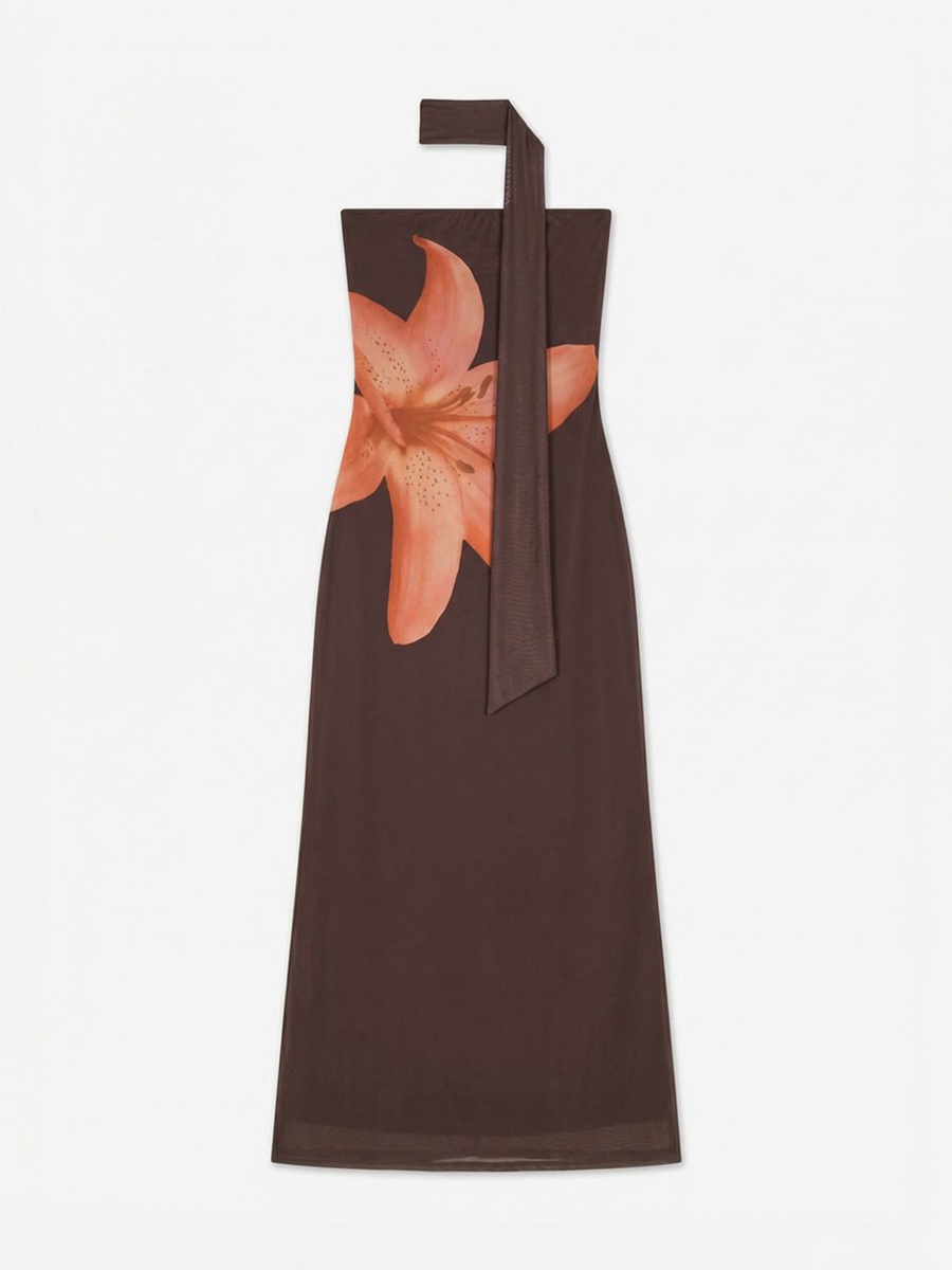 Sleeveless Maxi Scarf Dress