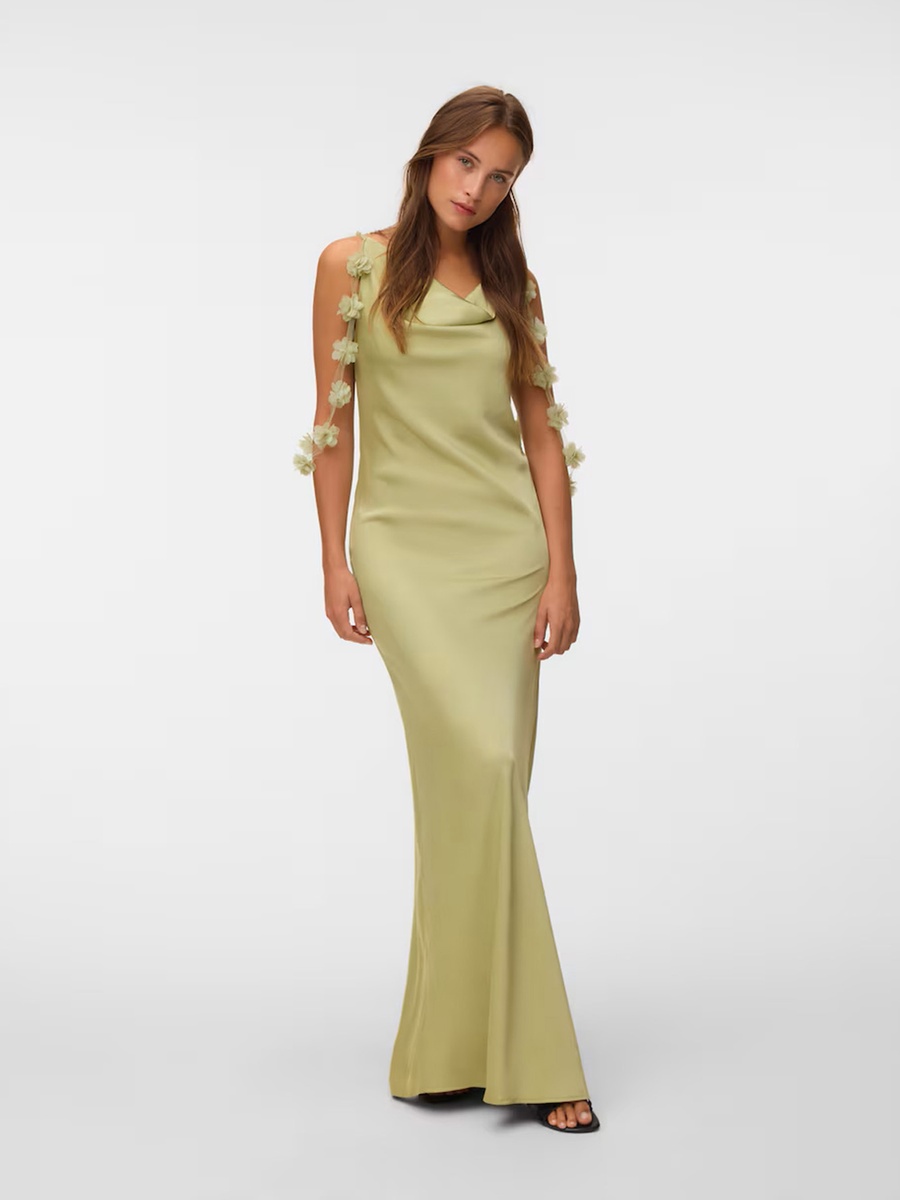 Sleeveless Detail Maxi Dress