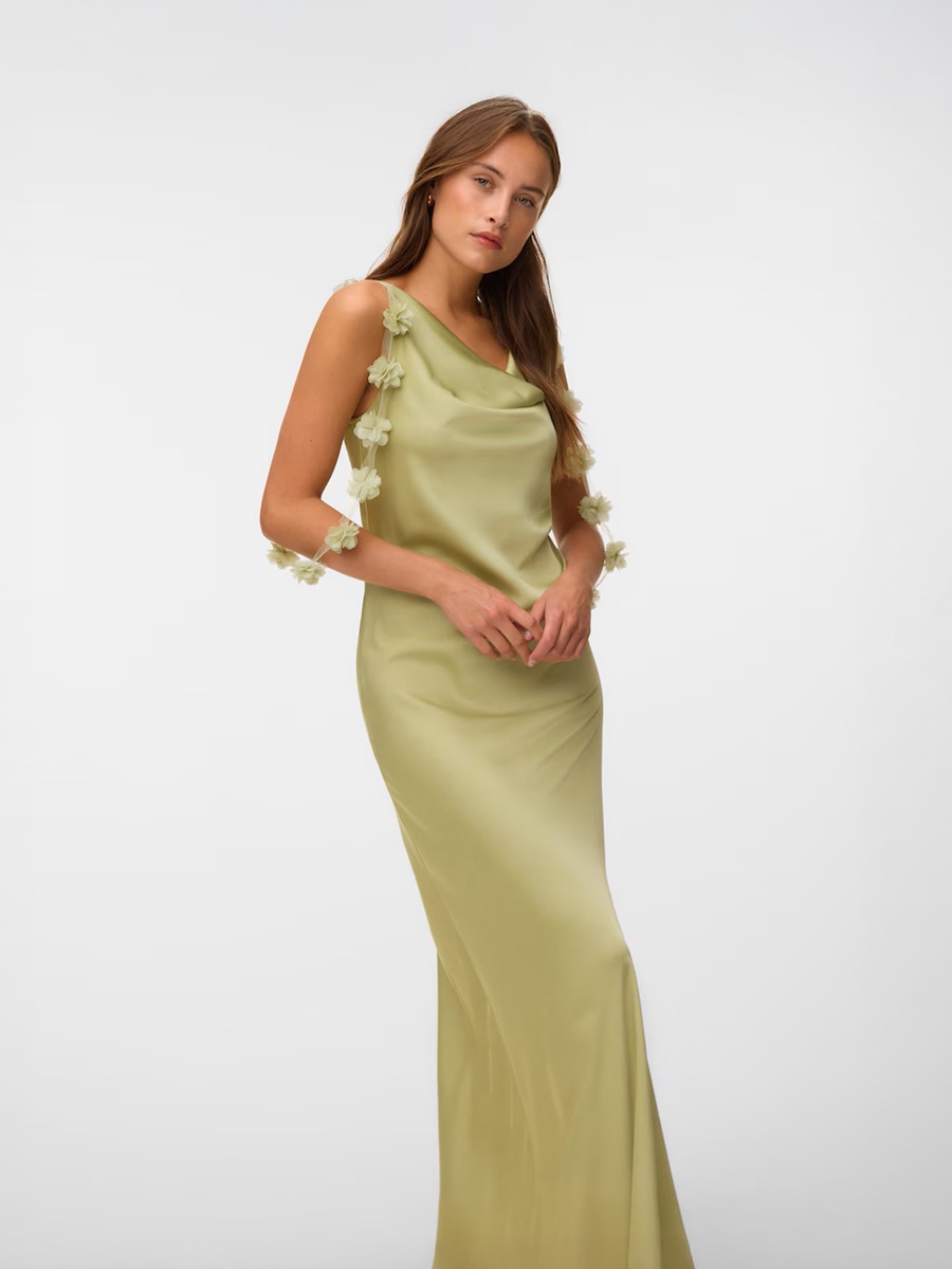 Sleeveless Detail Maxi Dress