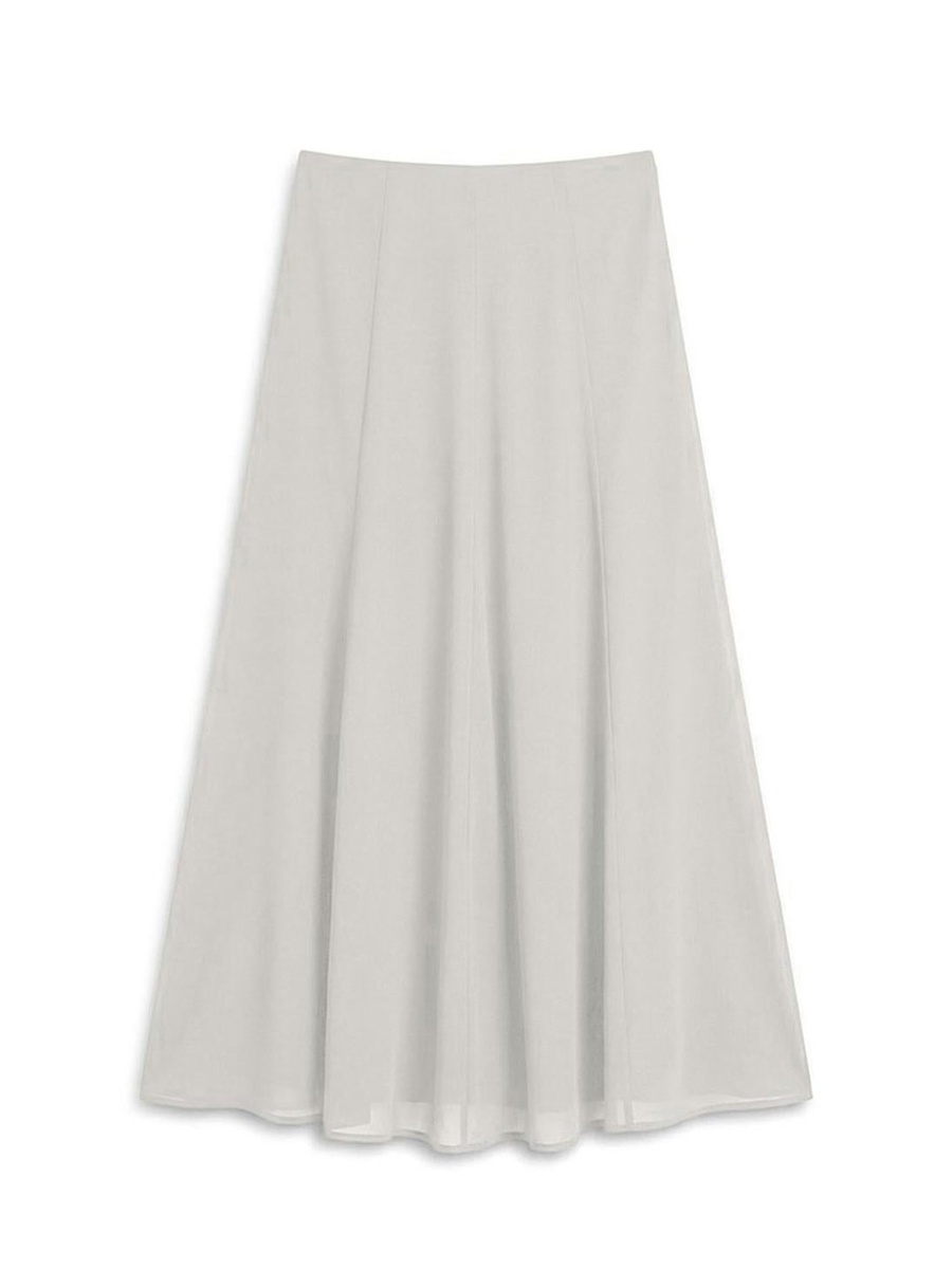 Solid Woven Maxi Skirt
