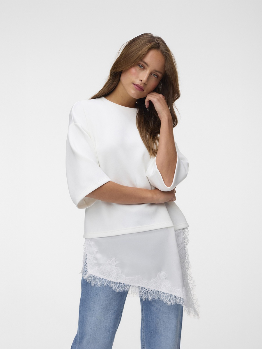 Oversized Asymmetric Jersey Top