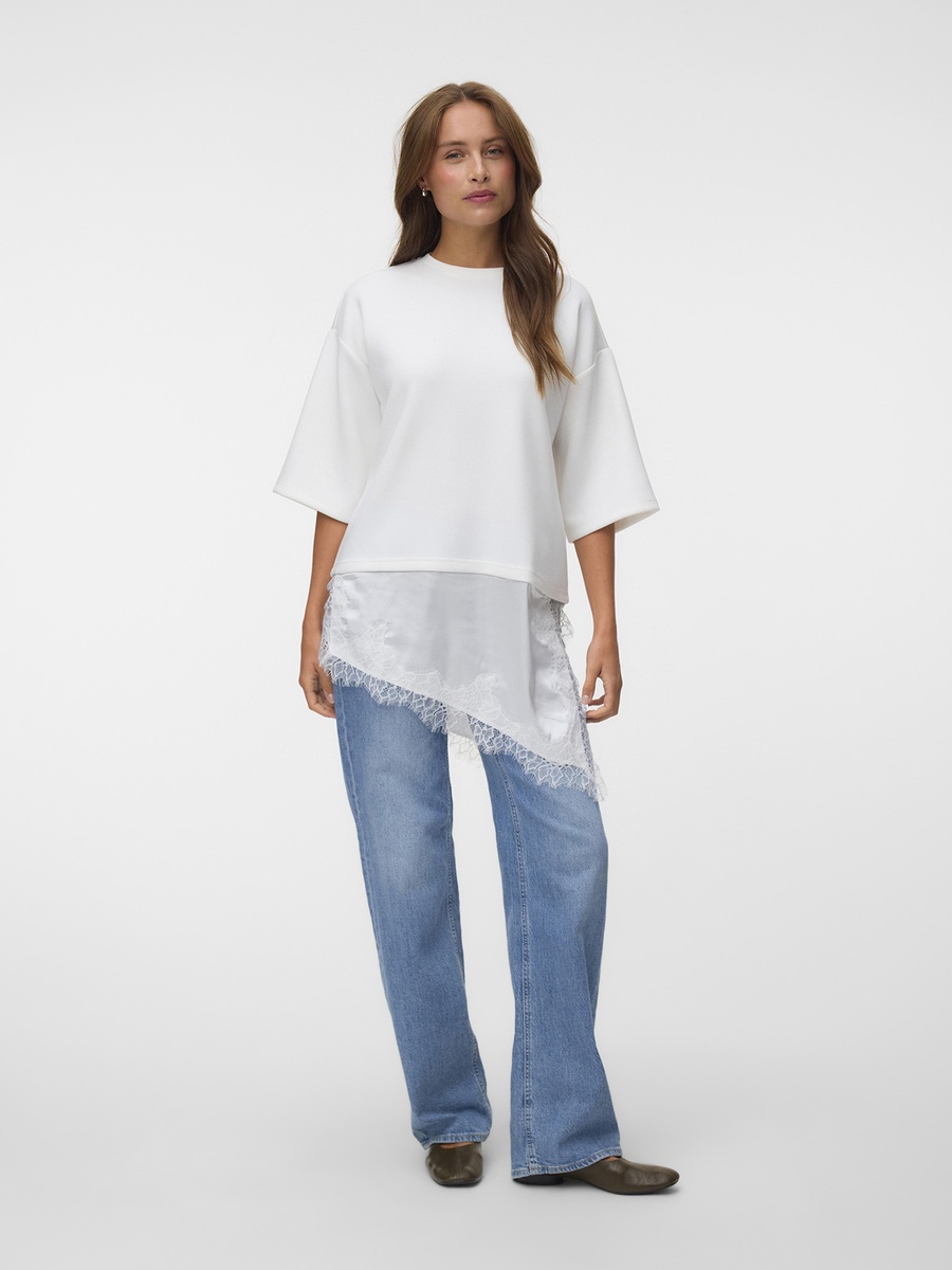 Oversized Asymmetric Jersey Top