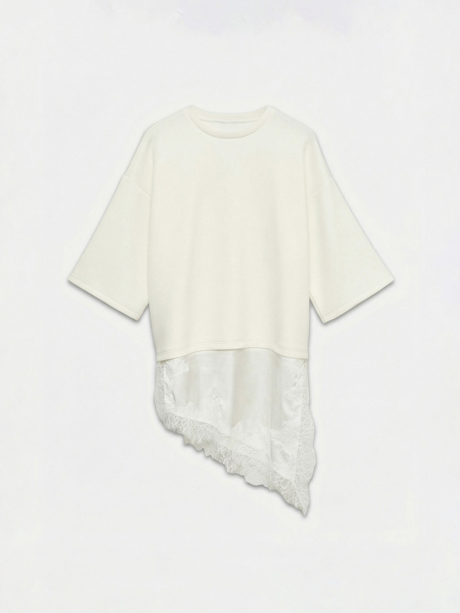 Oversized Asymmetric Jersey Top