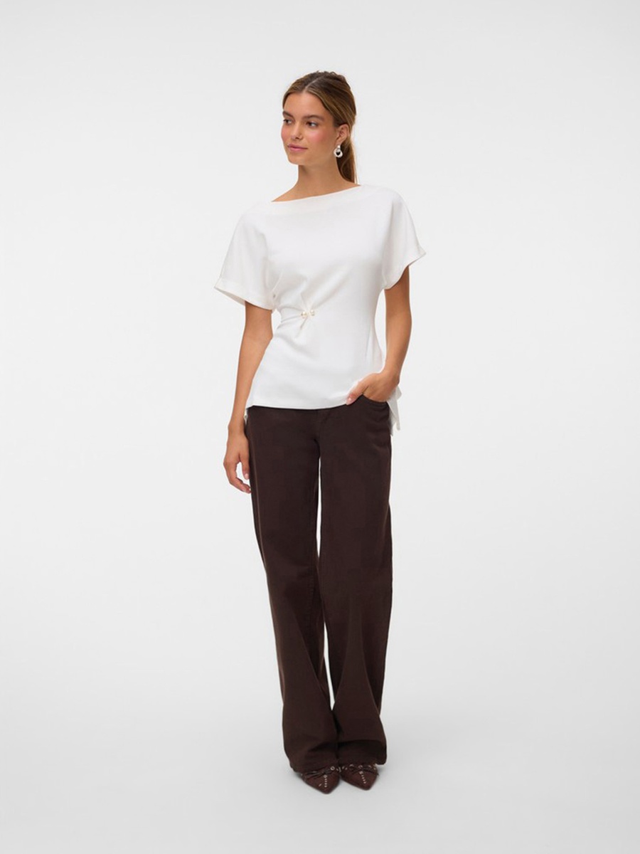 Short Sleeve Detail Jersey Top