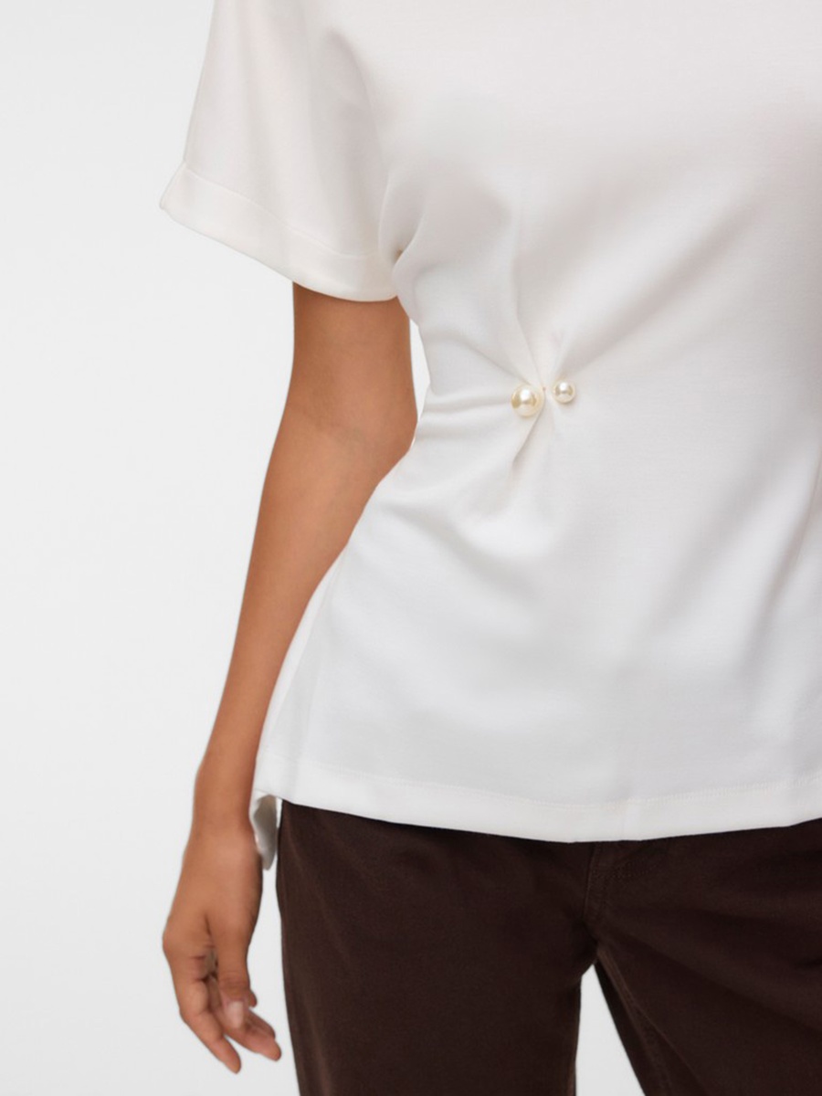 Short Sleeve Detail Jersey Top