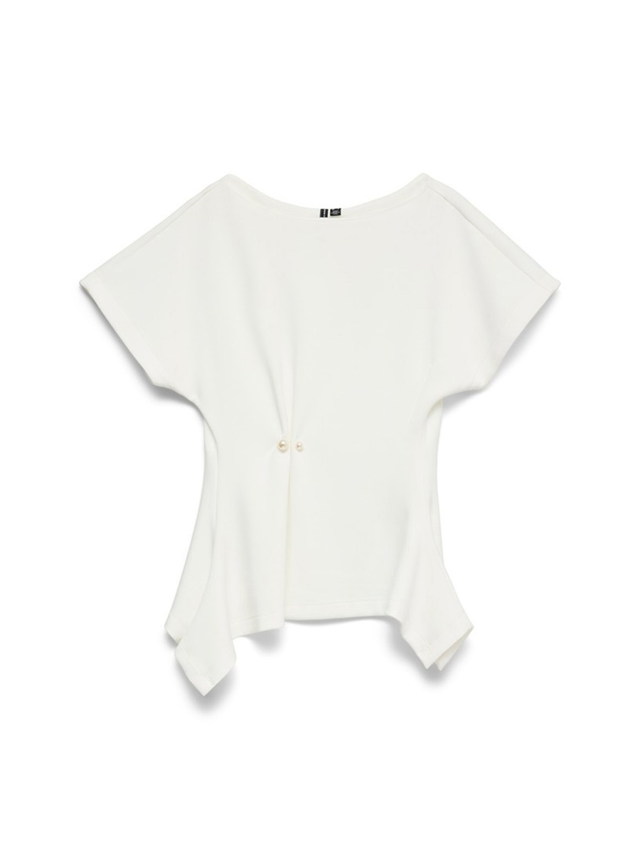 Short Sleeve Detail Jersey Top