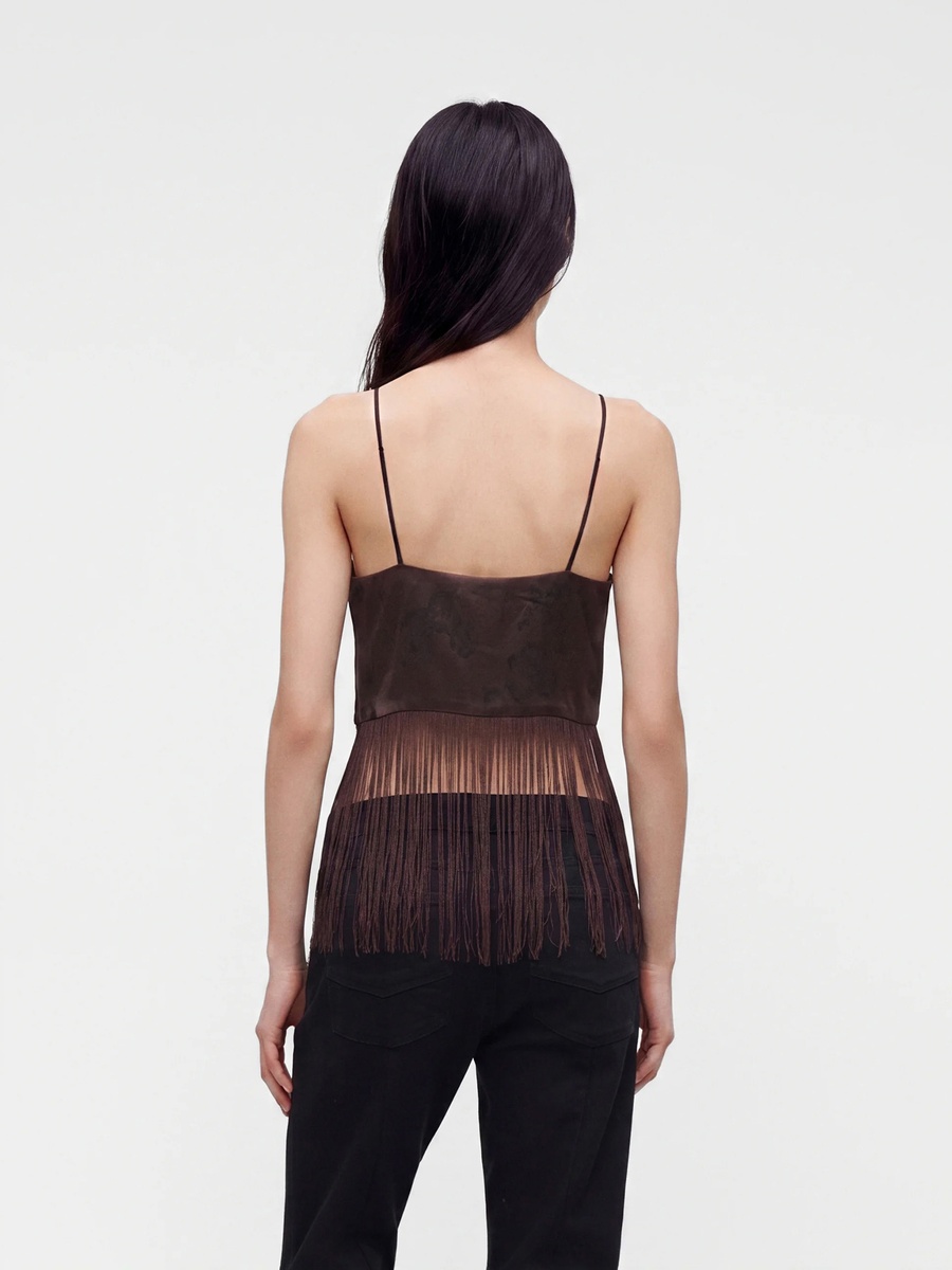 Jacquard Fringe Top
