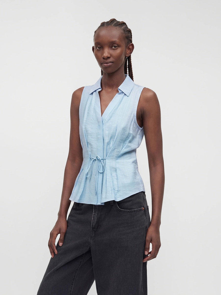 Sleeveless Woven Top